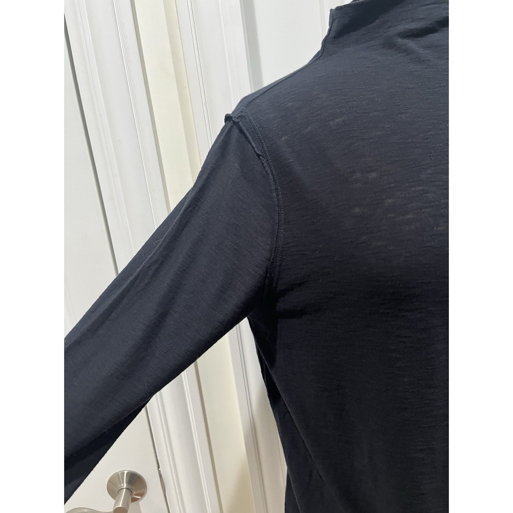 New! Michael Stars Mock Neck Swing T Shirt Long Sleeve Black One Size retail $88 - Picture 3 of 15